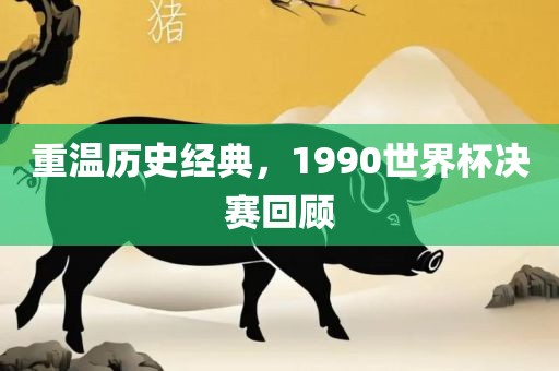 重温历史经典，1990世界杯决赛回顾