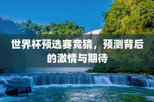 世界杯预选赛竞猜，预测背后的激情与期待