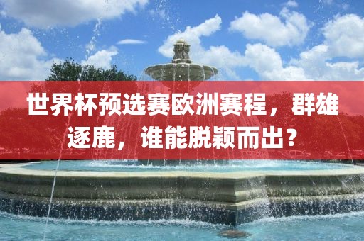 世界杯预选赛欧洲赛程，群雄逐鹿，谁能脱颖而出？眉山市正发家政服务有限公司