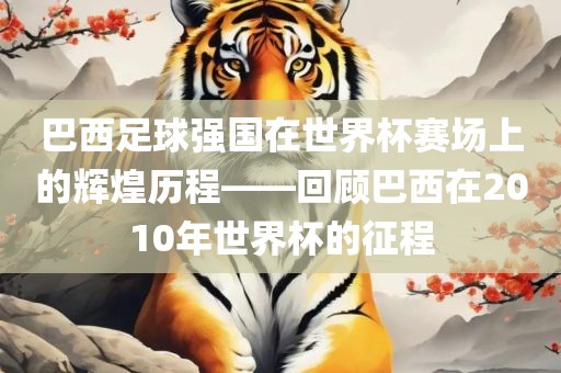 巴西足球强国在世界杯赛场上的辉煌历程——回顾巴西在2010年世界杯的征程