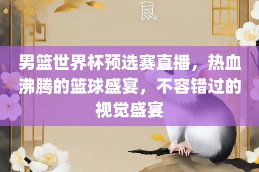 男篮世界杯预选赛直播，热血沸腾的篮球盛宴，不容错过的视觉盛宴