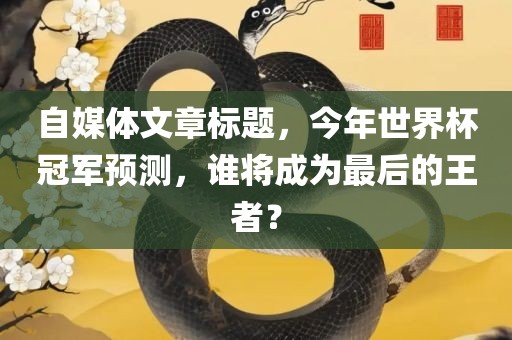 自媒体文章标题，今年世界杯冠军预测，谁将成为最后的王者？