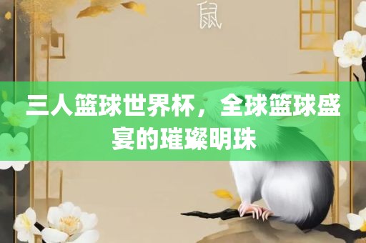 三人篮球世界杯，全球篮球盛宴的璀璨明珠