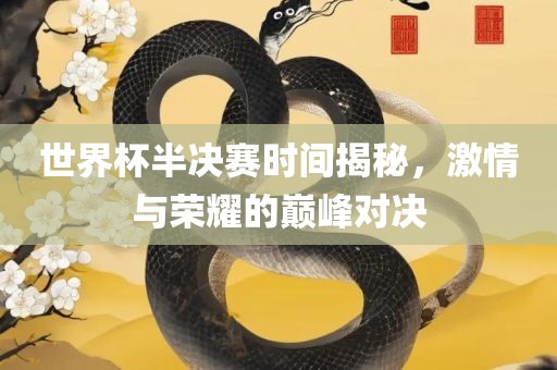 世界杯半决赛时间揭秘，激情与荣耀的巅峰对决