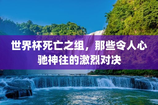 世界杯死亡之组，那些令人心驰神往的激烈对决眉山市正发家政服务有限公司