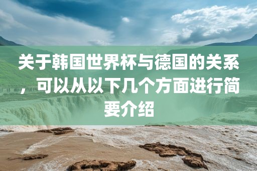 关于韩国世界杯与德国的关系，可以从以下几个方面进行简要介绍