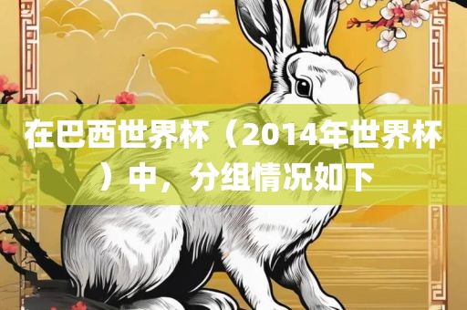 在巴西世界杯（2014年世界杯）中，分组情况如下