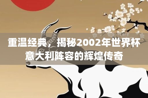 重温经典，揭秘2002年世界杯意大利阵容的辉煌传奇