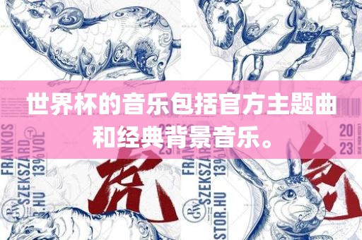 世界杯的音乐包括官方主题曲和经典背景音乐。