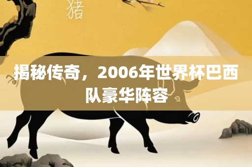 揭秘传奇，2006年世界杯巴西队豪华阵容