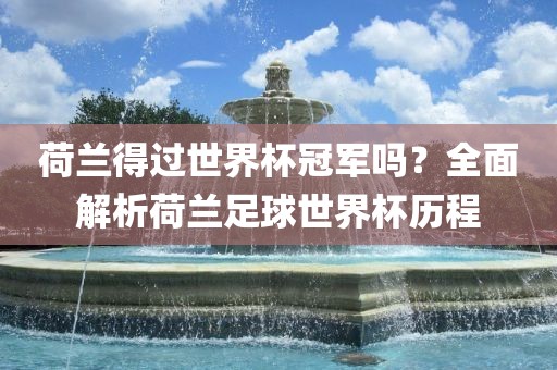 荷兰得过世界杯冠军吗？全面解析荷兰足球世界杯历程