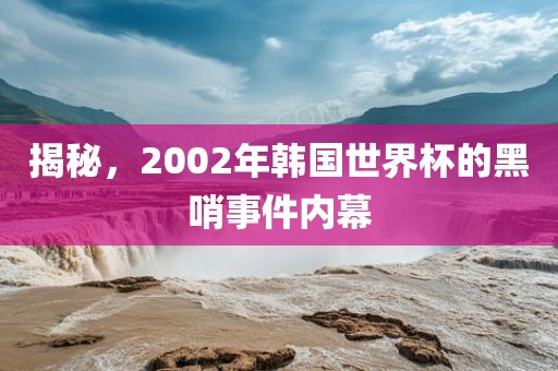 揭秘，2002年韩国世界杯的黑哨事件内幕