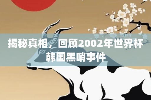 揭秘真相，回顾2002年世界杯韩国黑哨事件