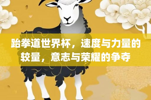 跆拳道世界杯，速度与力量的较量，意志与荣耀的争夺