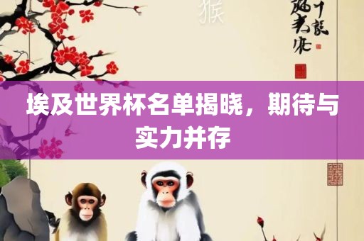 埃及世界杯名单揭晓，期待与实力并存
