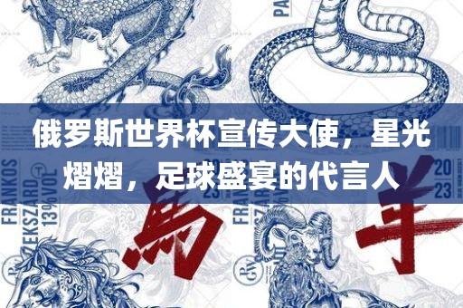 俄罗斯世界杯宣传大使，星光熠熠，足球盛宴的代言人