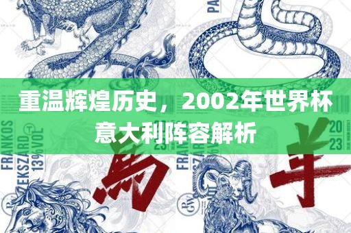 重温辉煌历史，2002年世界杯意大利阵容解析