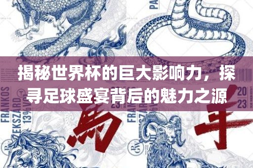 揭秘世界杯的巨大影响力，探寻足球盛宴背后的魅力之源