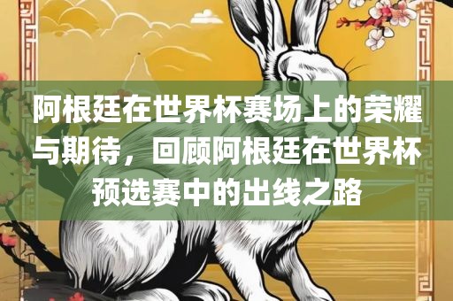 阿根廷在世界杯赛场上的荣耀与期待，回顾阿根廷在世界杯预选赛中的出线之路