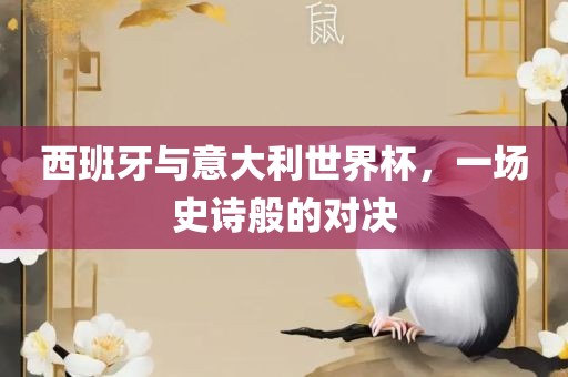 西班牙与意大利世界杯，一场史诗般的对决
