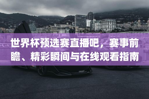 世界杯预选赛直播吧，赛事前瞻、精彩瞬间与在线观看指南