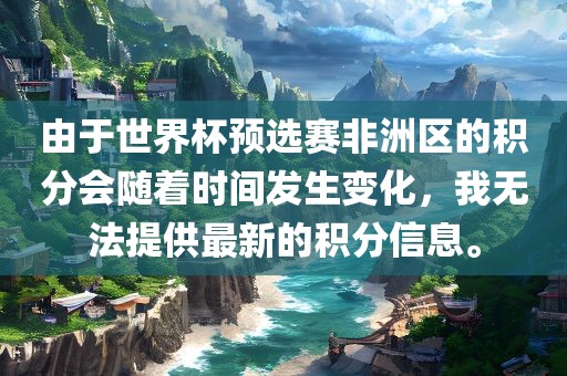 由于世界杯预选赛非洲区的积分会随着时间发生变化，我无法提供最新的积分信息。