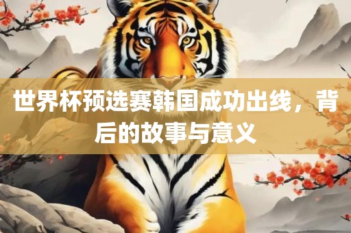世界杯预选赛韩国成功出线，背后的故事与意义