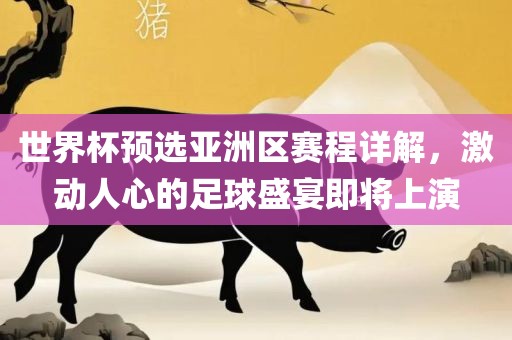 世界杯预选亚洲区赛程详解，激动人心的足球盛宴即将上演
