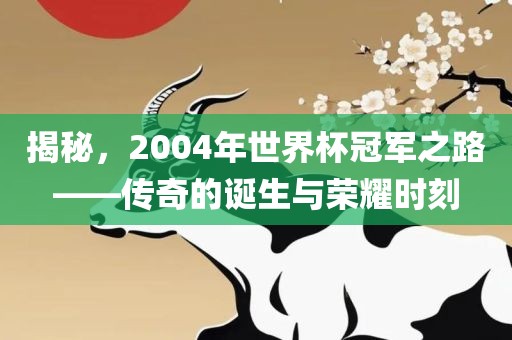 揭秘，2004年世界杯冠军之路——传奇的诞生与荣耀时刻