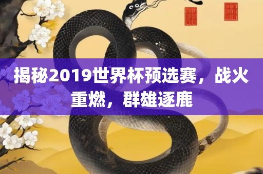 揭秘2019世界杯预选赛，战火重燃，群雄逐鹿