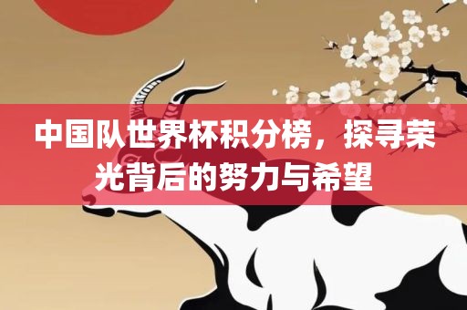 中国队世界杯积分榜，探寻荣光背后的努力与希望