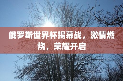 俄罗斯世界杯揭幕战，激情燃烧，荣耀开启
