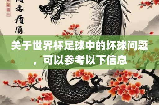 关于世界杯足球中的坏球问题，可以参考以下信息