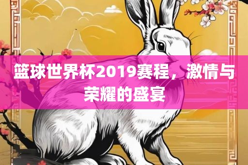 篮球世界杯2019赛程，激情与荣耀的盛宴