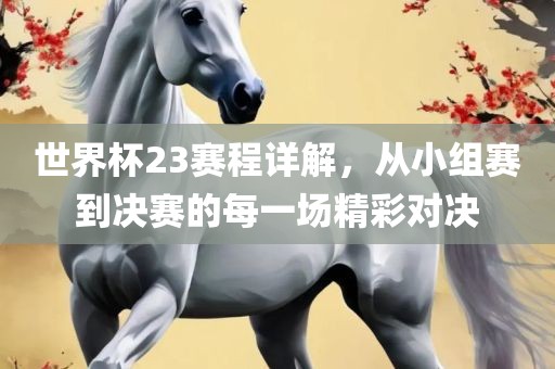 世界杯23赛程详解，从小组赛到决赛的每一场精彩对决眉山市正发家政服务有限公司