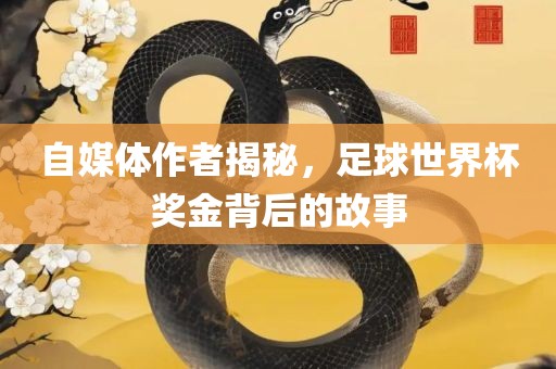 自媒体作者揭秘，足球世界杯奖金背后的故事