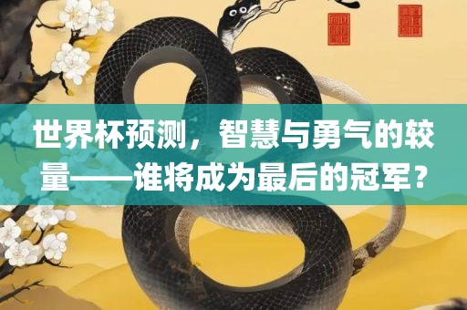 世界杯预测，智慧与勇气的较量——谁将成为最后的冠军？