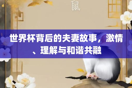 世界杯背后的夫妻故事，激情、理解与和谐共融