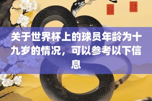 关于世界杯上的球员年龄为十九岁的情况，可以参考以下信息