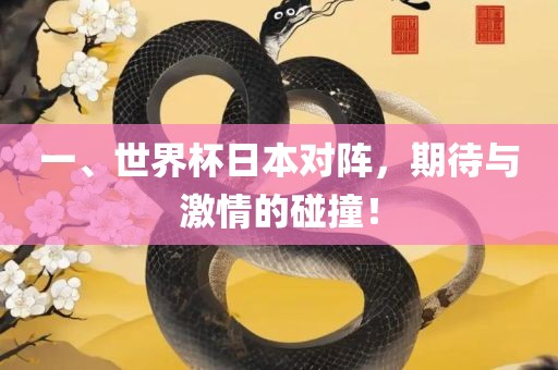 一、世界杯日本对阵，期待与激情的碰撞！
