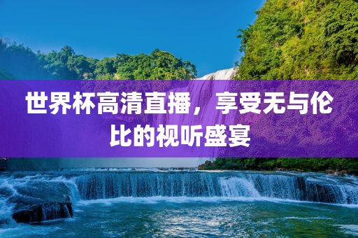 世界杯高清直播，享受无与伦比的视听盛宴