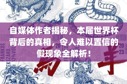自媒体作者揭秘，本届世界杯背后的真相，令人难以置信的假现象全解析！