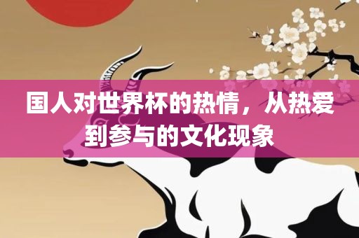 国人对世界杯的热情，从热爱到参与的文化现象
