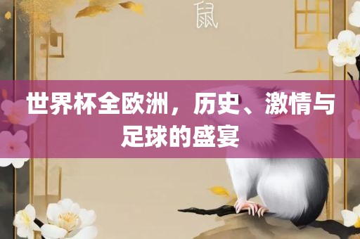 世界杯全欧洲，历史、激情与足球的盛宴