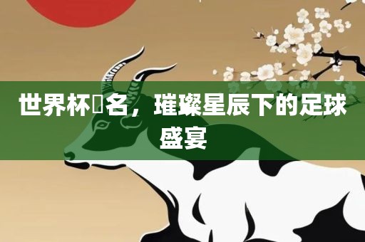 世界杯琲名，璀璨星辰下的足球盛宴