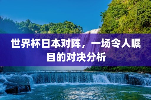 世界杯日本对阵，一场令人瞩目的对决分析