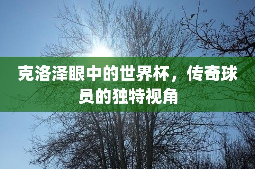 克洛泽眼中的世界杯，传奇球员的独特视角