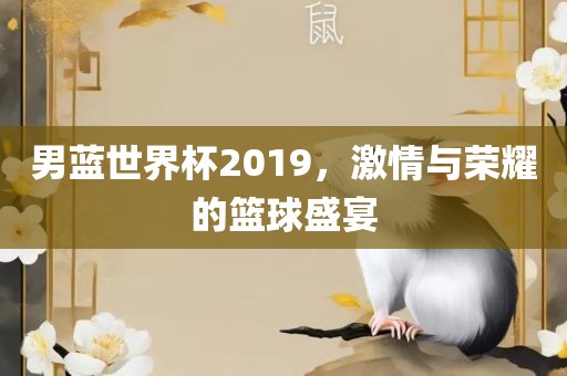 男蓝世界杯2019，激情与荣耀的篮球盛宴